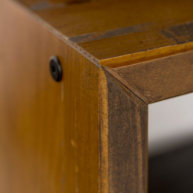 Loon Peak® Osterhoudt Solid Wood Shelves Storage Bench & Reviews Wayfair